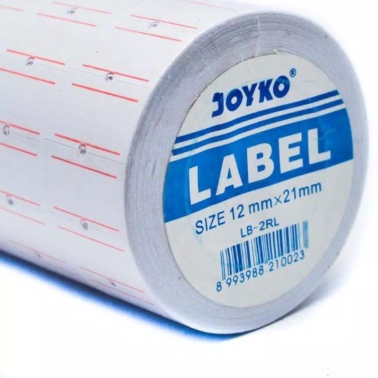 

Kertas Label Harga Joyko/Kenko 1 Baris Size 12 mm x 21 mm - Isi 10roll (Price stiker barcode)