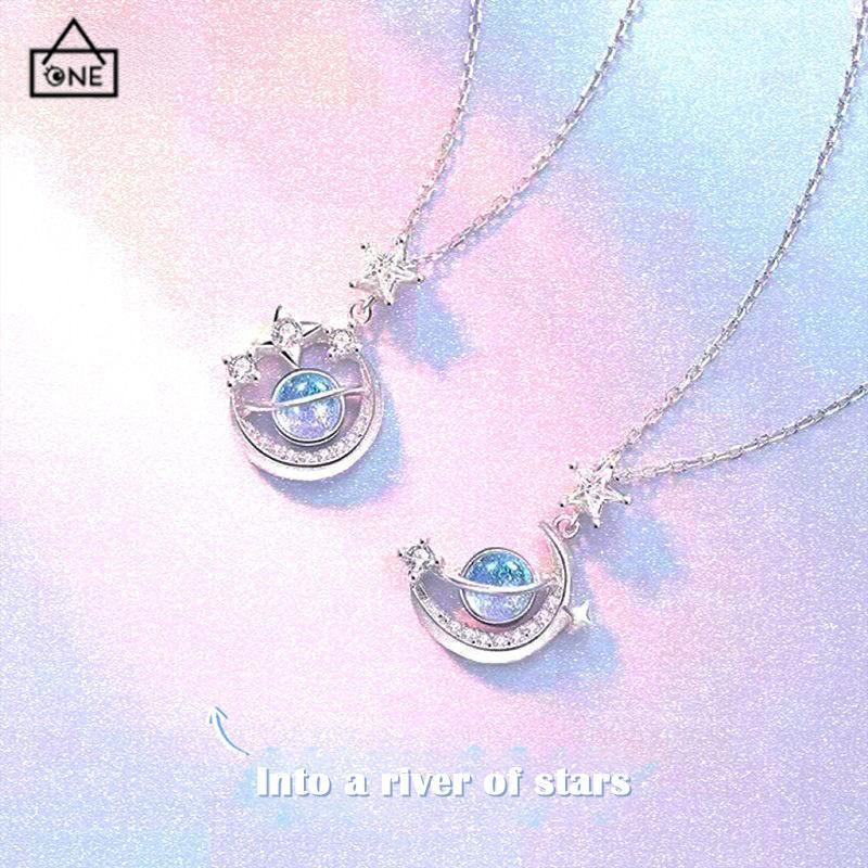 COD❤️Kalung Rantai Selangka Perak Gaya Korea Liontin Zircon Untuk Perhiasan Wanita-A.one