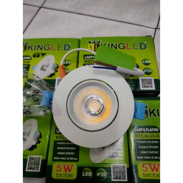 Lampu Plafon King Led MCL639-GB 5 Watt (COB) Super Bright Warm White/ Lampu Lemari , Meja Rias , Rak