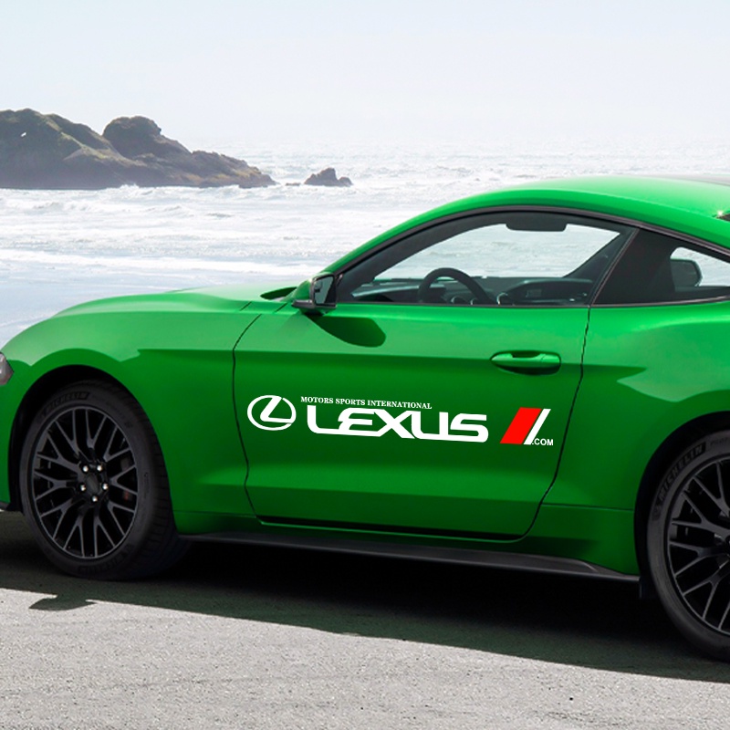 2pcs Mobil Styling Pintu Sisi Stiker Mobil Kreatif Auto Body Decals Tahan Air Stiker Dekorasi Untuk Lexus RX300 RX330 RX350 IS250 LX570 IS