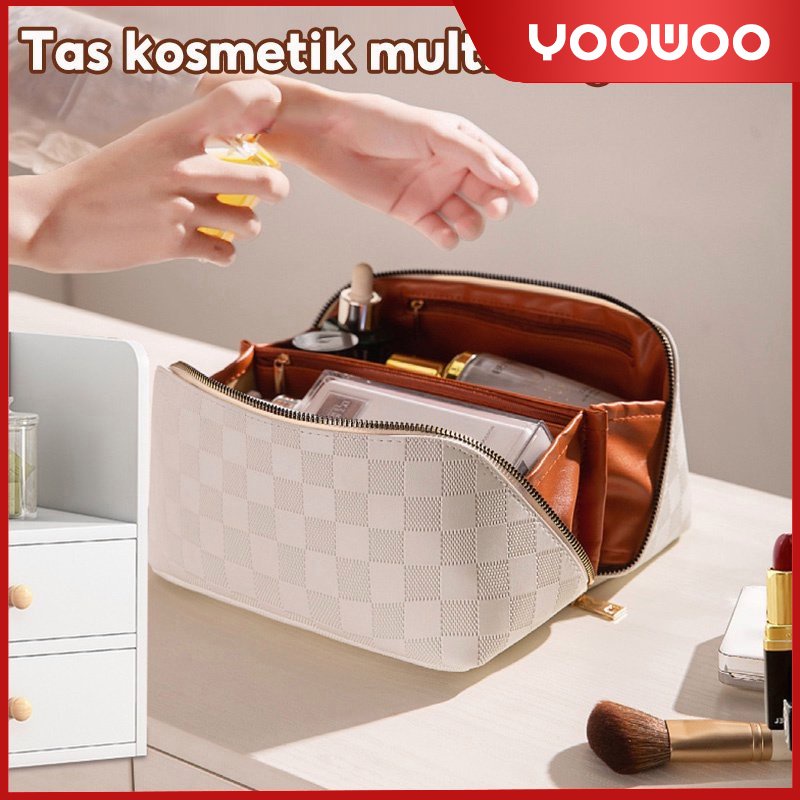 Tas Kosmetik / Pouch make up / Tas portable / Tas make up travel / tas kosmetik sekat