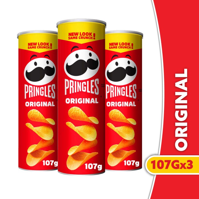 

[BISA COD] [BUNDLE 3pcs] Pringles Original Keripik 107gr