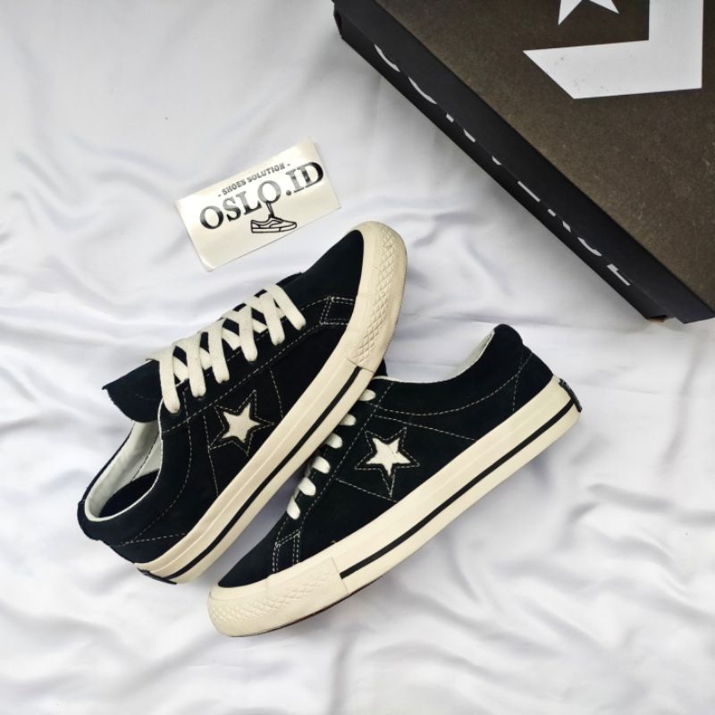 Converse One Star Black White Suede Premium High Quality Import BNIB