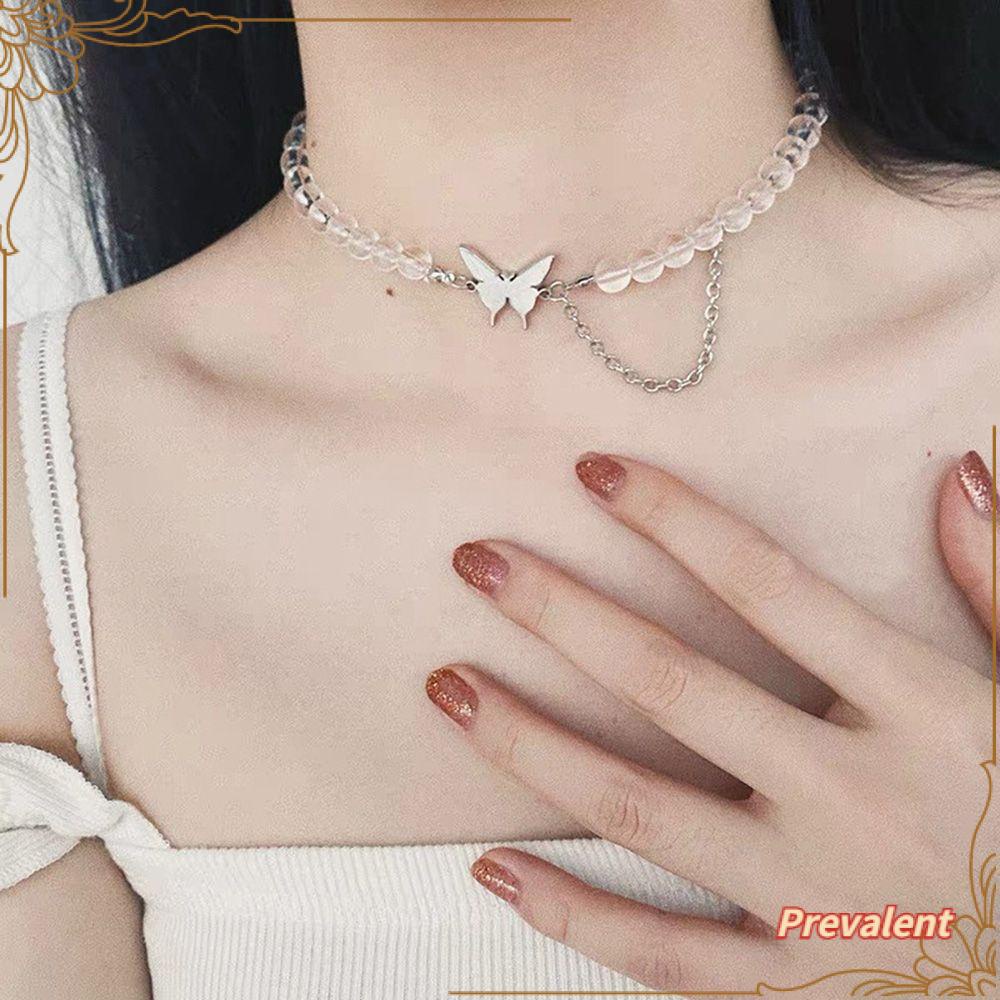 Preva Kalung Rantai Panas Fashion Kristal Transparan