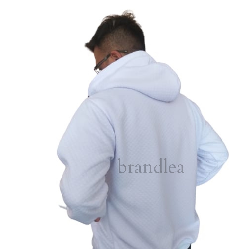 Sweater Hoodie Zipper Diamond Knitt Jaket Pria Comfy