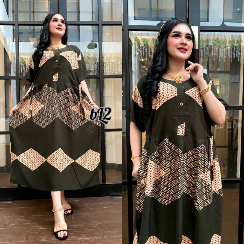 Daster Rayon Tebal Jumbo Busui Kekinian Dress Mecca