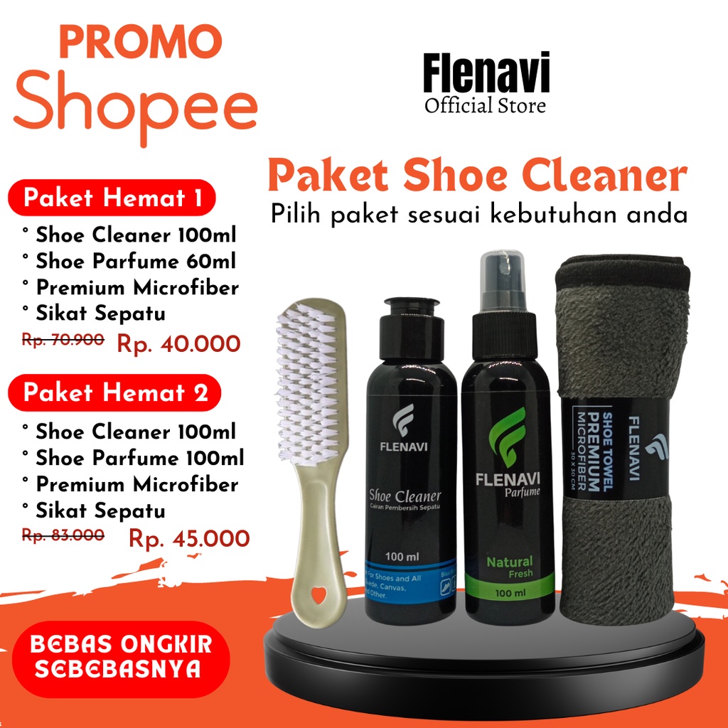 Paket Pembersih Sepatu Shoes Cleaner Parfum Sepatu Sabun Cuci Sepatu - Flenavi