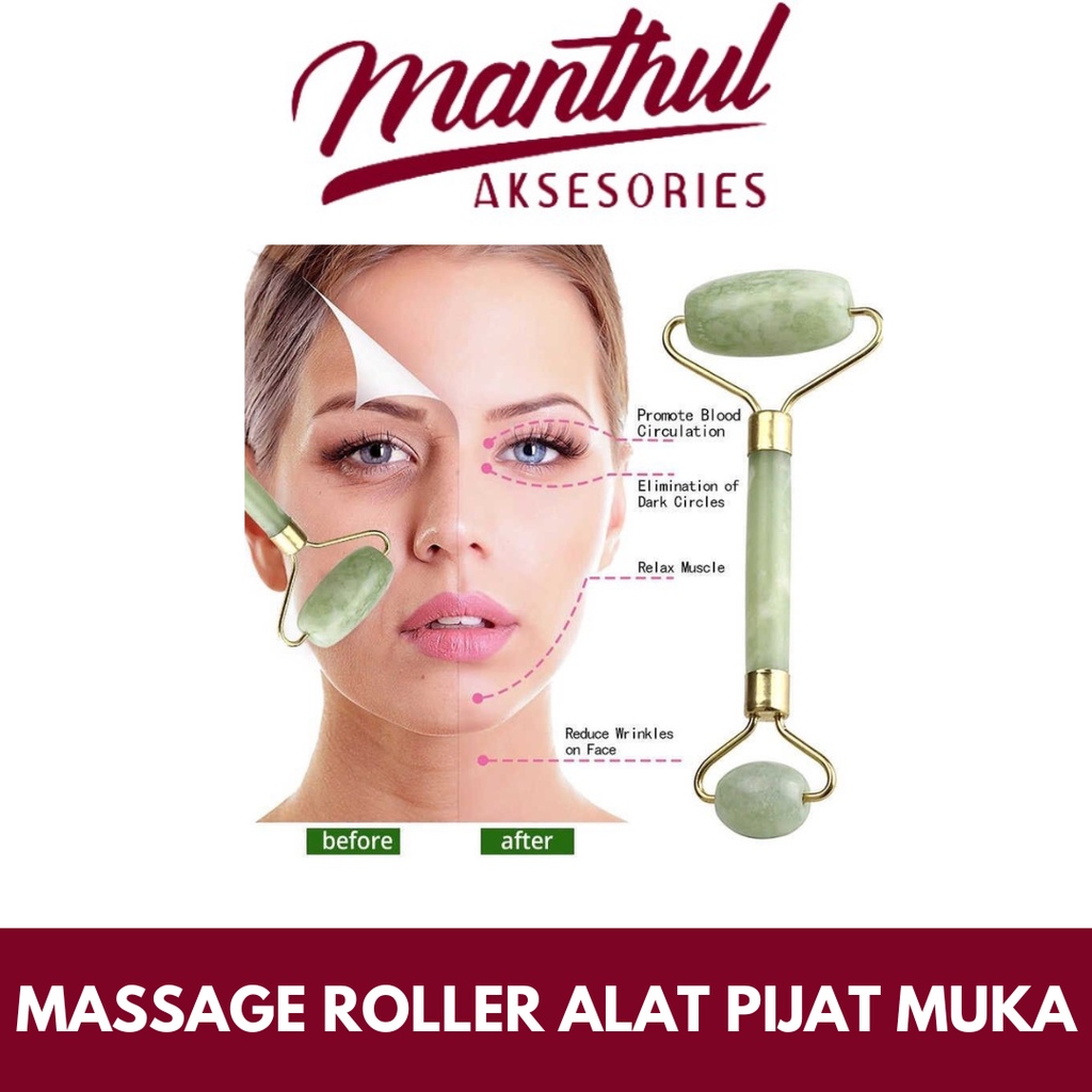 MASAAGE ROLLER ALAT PIJAT MUKA WAJAH JADE FACIAL BATU GIOK STON