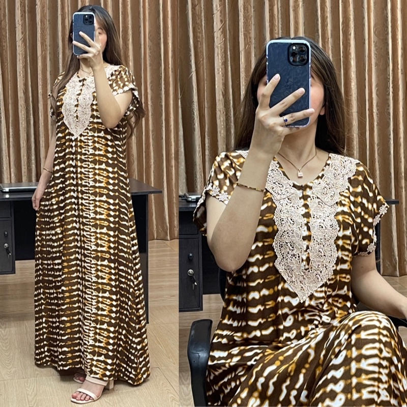 Daster Arab DOLCE NOORAN Long Dress Rayon Renda Milo import