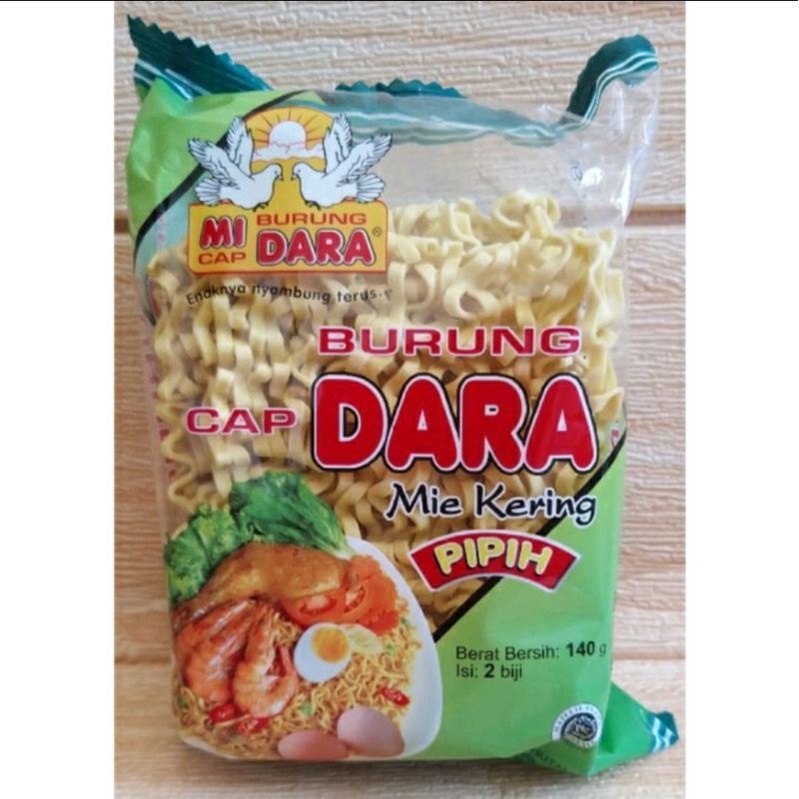 

MI BURUNG DARA PIPIH / MIE KERING PIPIH CAP BURUNG DARA 140 gr / MIE DARA PIPIH / DORO PIPIH / MIE GEPENG / BAKMIE / MIE LEBAR CAP BURUNG DARA / MI PIPIH CAP BURUNG DARA