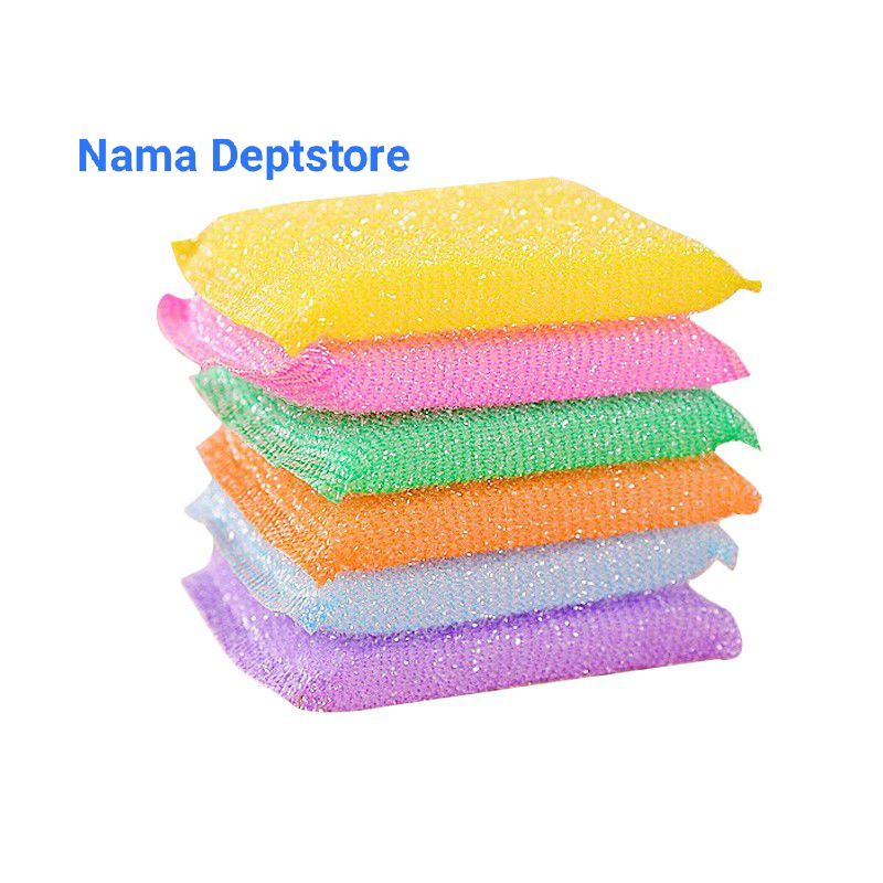 Nama - Spons Cuci Piring Warna Warni Sponge Cuci Piring / Rumah Tangga / Spons Cuci / Super Magic Sponge Bersih