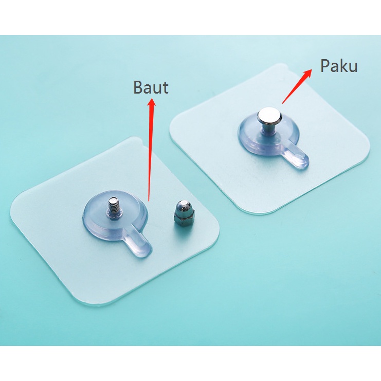 Gantungan HOOK Magic Socket Kait Tempel Dinding Transparan Serbaguna Model Paku Baut Tanpa Bor HM025 - XOBOX