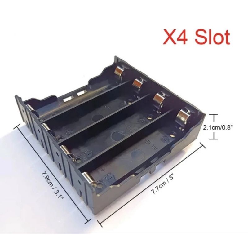 case baterai battery 18650 kotak boxcasing 4x tempat baterai isi 4 casing