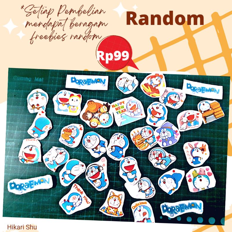 Sticker Aesthetic Doraemon Random Harga Satuan murah Sticker tumblr, sticker laptop, sticker diary, Sticker HP