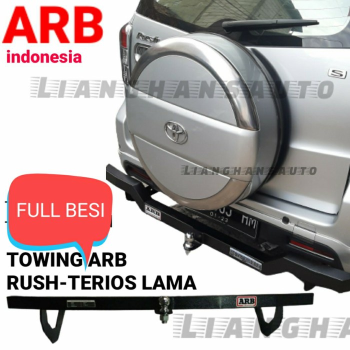 Towing Bar Pengaman Bemper Belakang Arb Rush Lama #Original