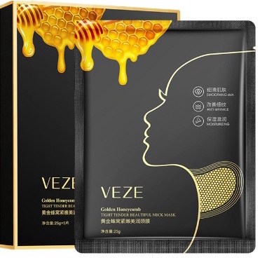Veze masker leher smooting skin anti wrinkle moisturizing golden honeycomb FZ82324