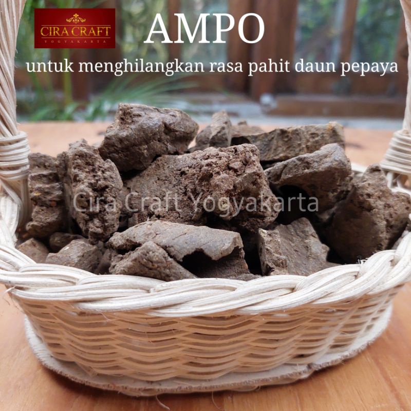 Jual Ampo Tanah Liat Penghilang Pahit Daun Pepaya 500gr Shopee Indonesia