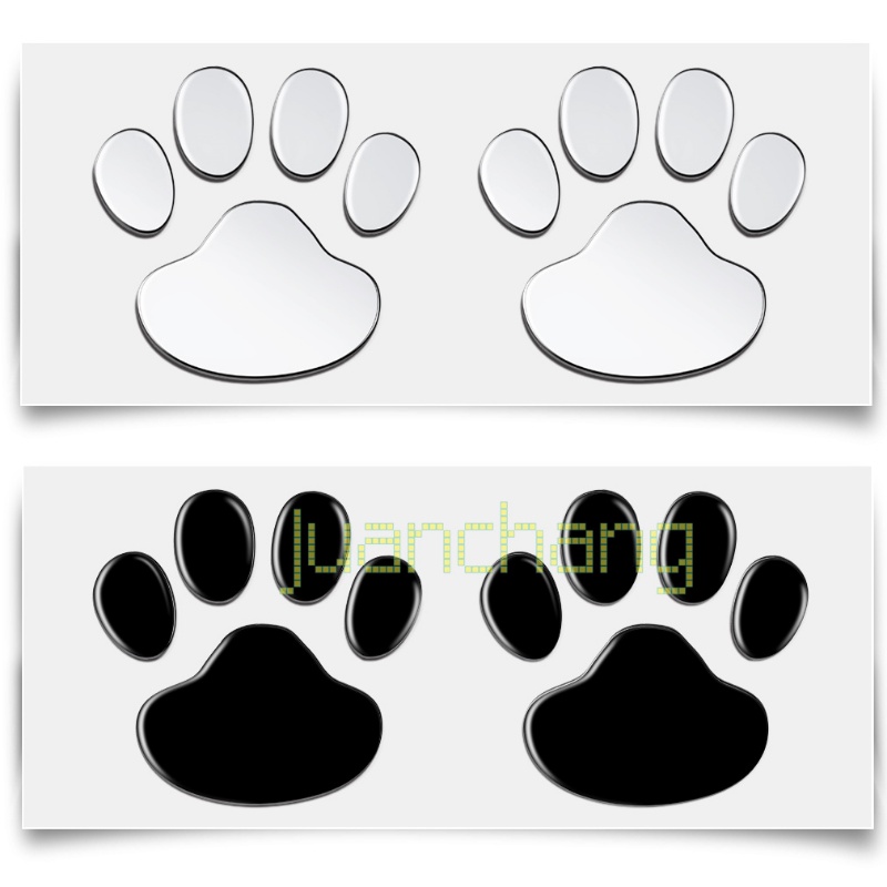 Styling Mobil Desain Keren Paw Auto Motor Dekorasi 3D Kaki Anjing Tapak Kaki PVC Stiker Mobil Decal Anjing Beruang Kucing Hewan Kaki Print Sticker