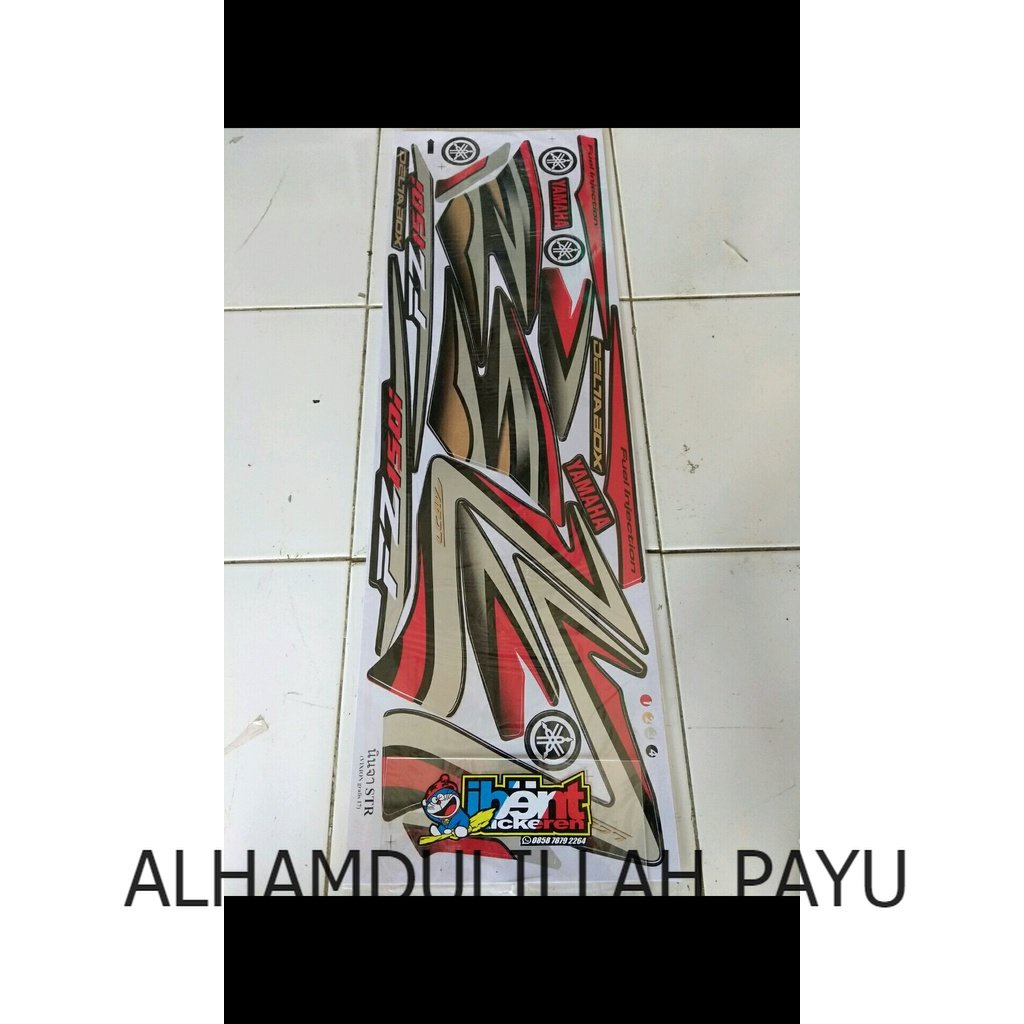striping vixion old fz150  thailand abu2  merah POLET