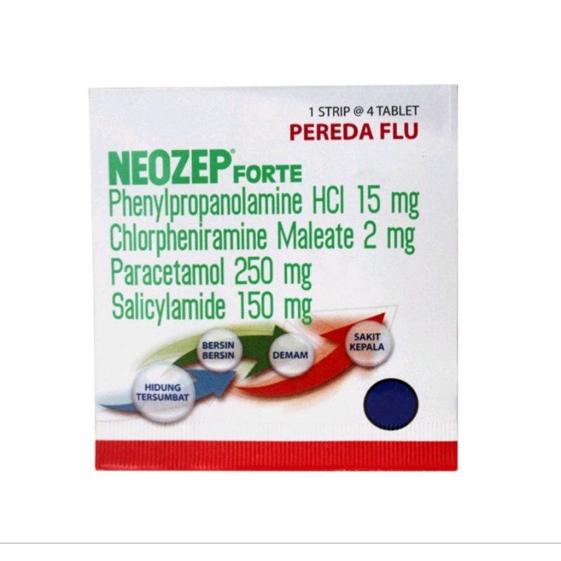 Neozep Forte 1 strip isi 4 tablet.