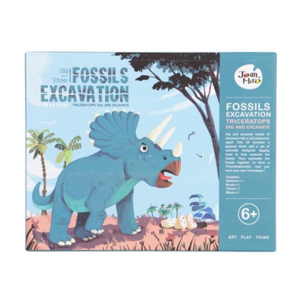 

triceratops anak edukasi fossil Unik mainan excavation Berkualitas joan miro