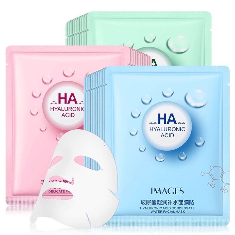 {Bisa kirim instant COD Medan Termurah}IMAGES HA Hyaluronic Acid Sheet Mask Water Moisturizing Facial Masker Wajah IMG02