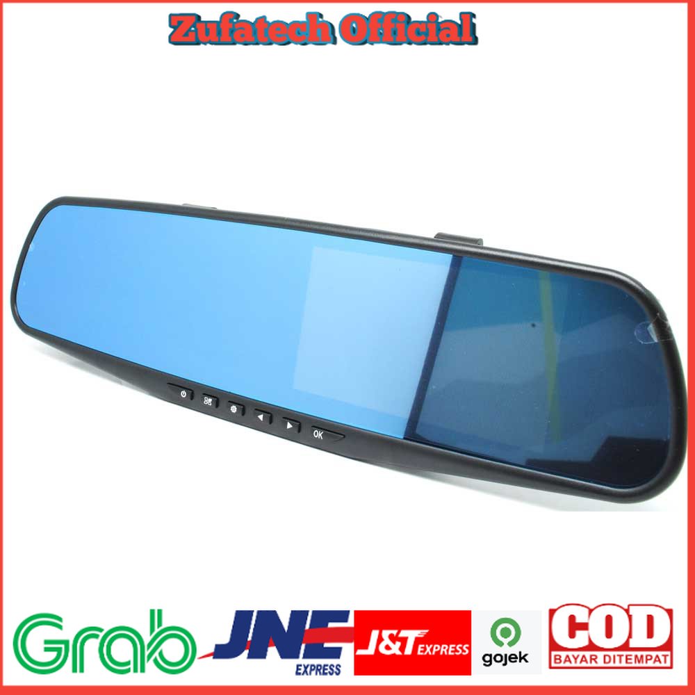 Kaca Spion Rear View DVR Dual Kamera 1080P 4.3 Inch Display - Black - OMCA2OBK