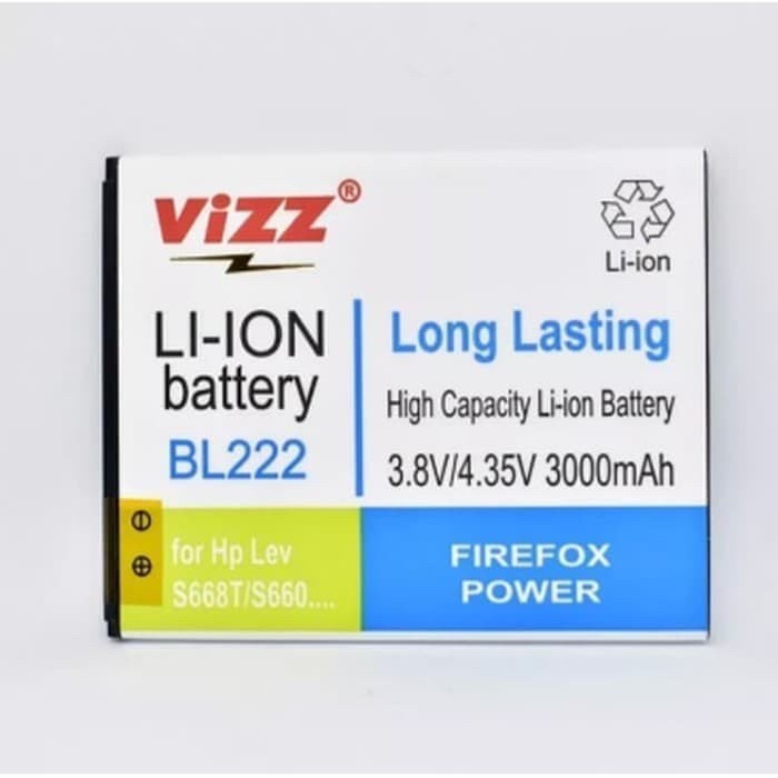 Baterai Vizz Double Power Lenovo BL 222