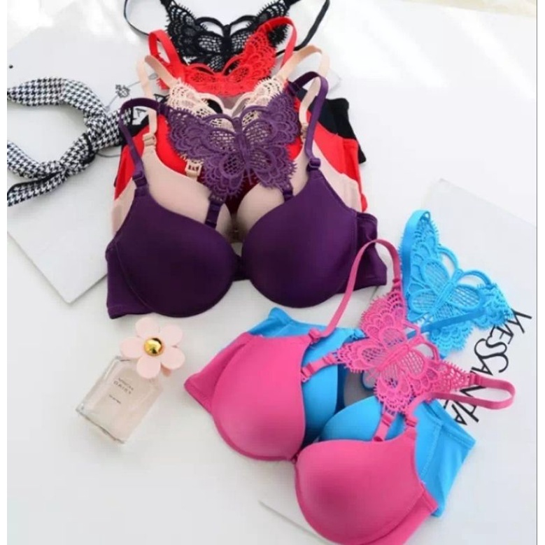 bh wanita, bra kupu-kupu kancing depan, bh kupu-kupu kancing depan
