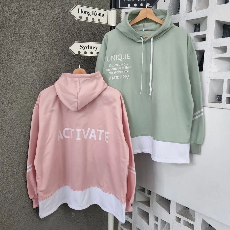 Unique Hoodie Sweater Hoodie Unisex Gaya Santai Simple