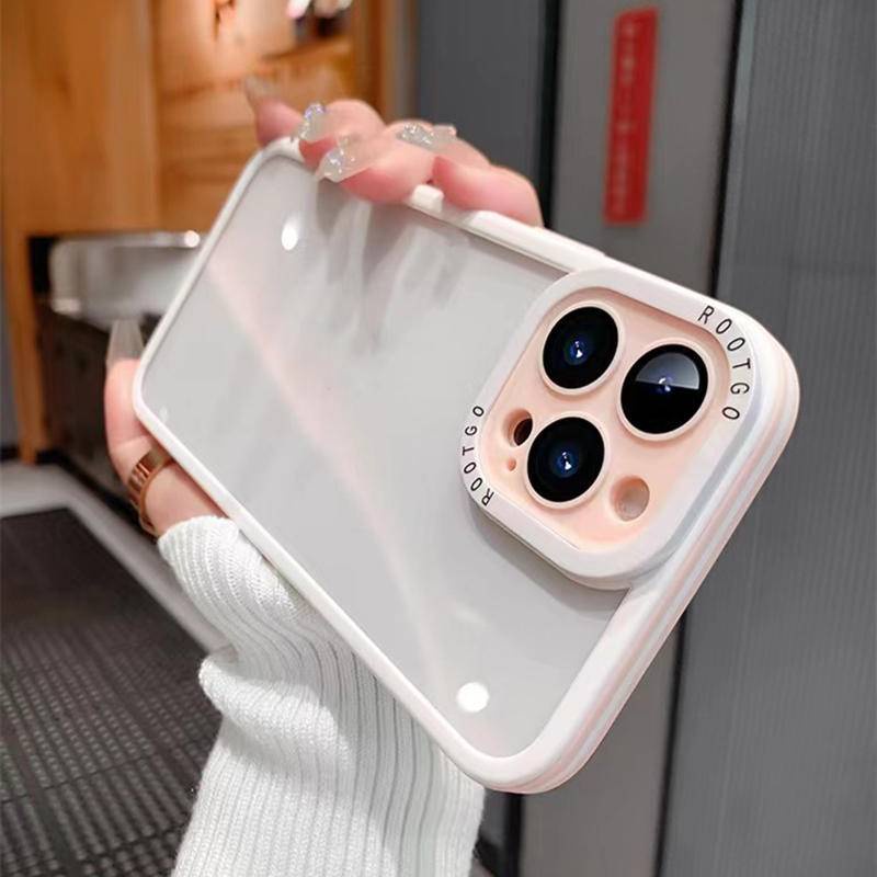 IPHONE Casing Ponsel Bening Shockproof Mewah Kompatibel Dengan Iphone14 13 12 11 Pro Max14 Plus Cover Belakang Transparan Dengan Lensa Film Full Casing