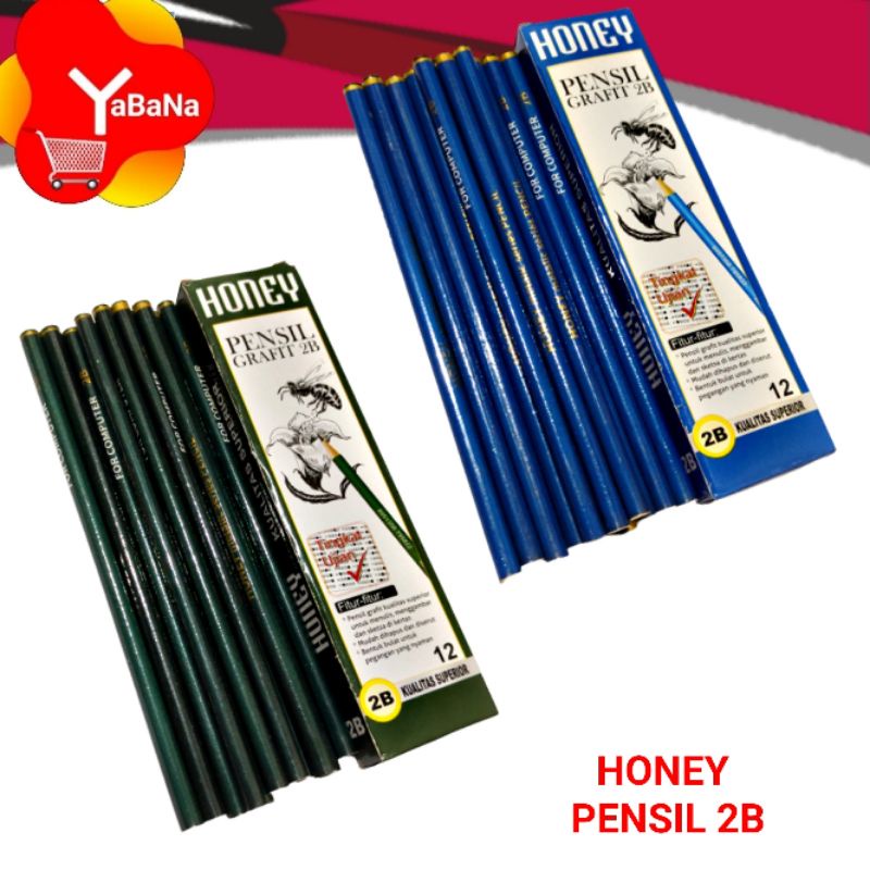 

[YBN] Pensil 2B For Computer Pensil Superior HONEY grosir isi 12pcs