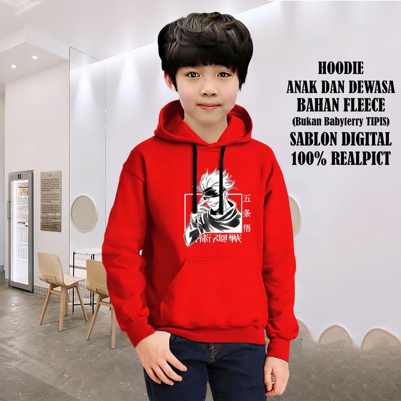 HOODIE ANAK SWEATER JUJUTSU KAISEN GOJO SATORU UNTUK ANAK 2-10 TAHUN BISA COD KE248