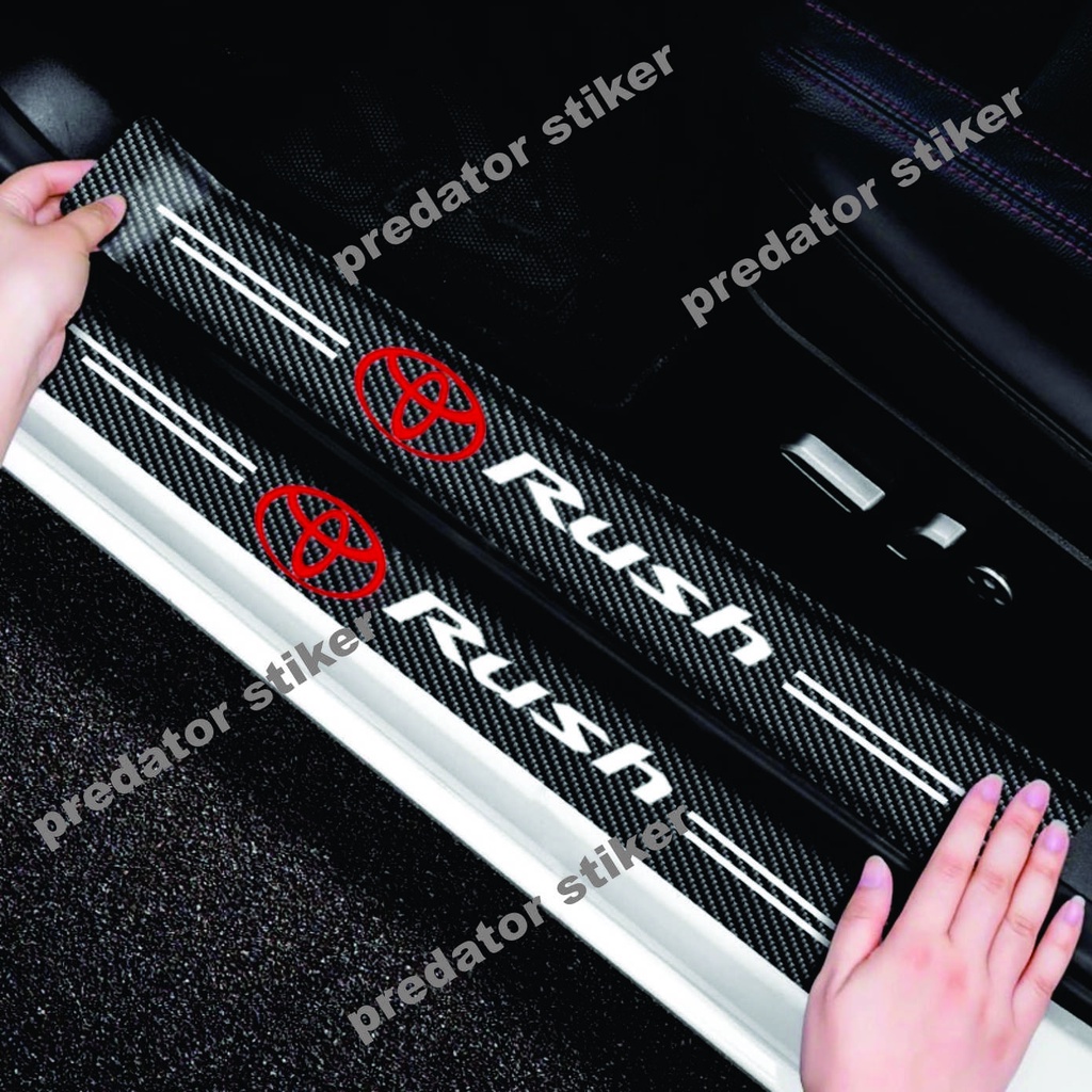 4pintu Stiker Sticker carbon 3d pelindung pijakan pintu mobil toyota rush sillplate toyota rush