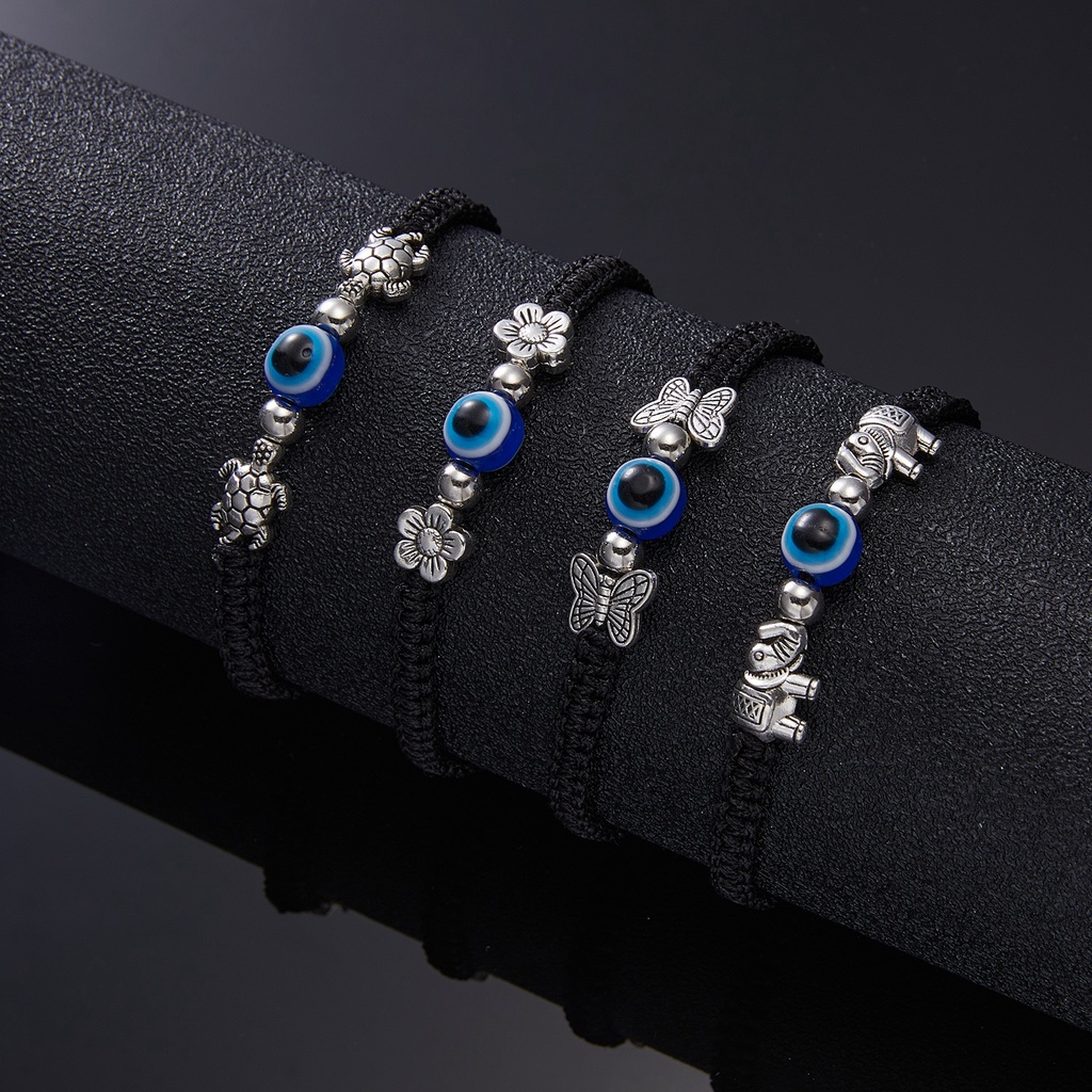 Gelang Lady Evil eye Palm Mata Biru Mata Jahat Tali Merah braided adjustable bracelet