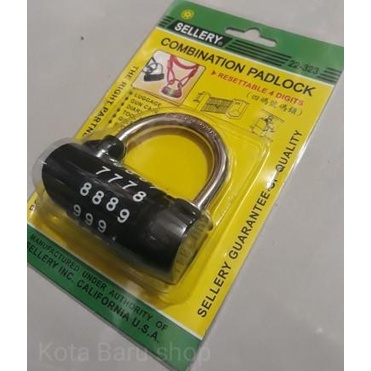 Gembok Kode Sellery 4 Digit Combination Padlock 50mm Gembok Angka