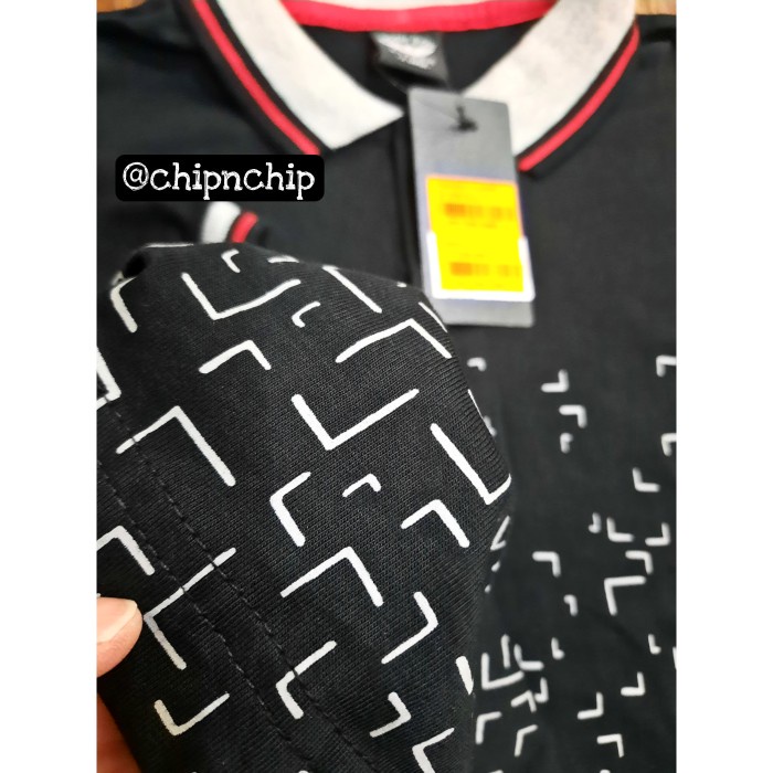 [ Cuci Gudang Kaos Polo Pria Poshboy Original Fresno Print Poloshirt Katun Hitam