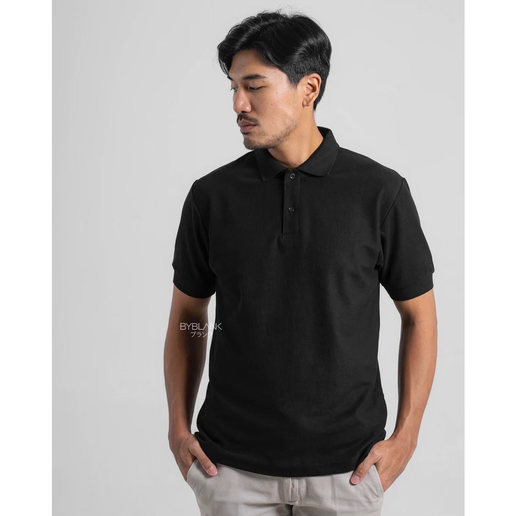 AKITA POLO SHIRT - Kaos Polo Pria in BLACK (Hitam)