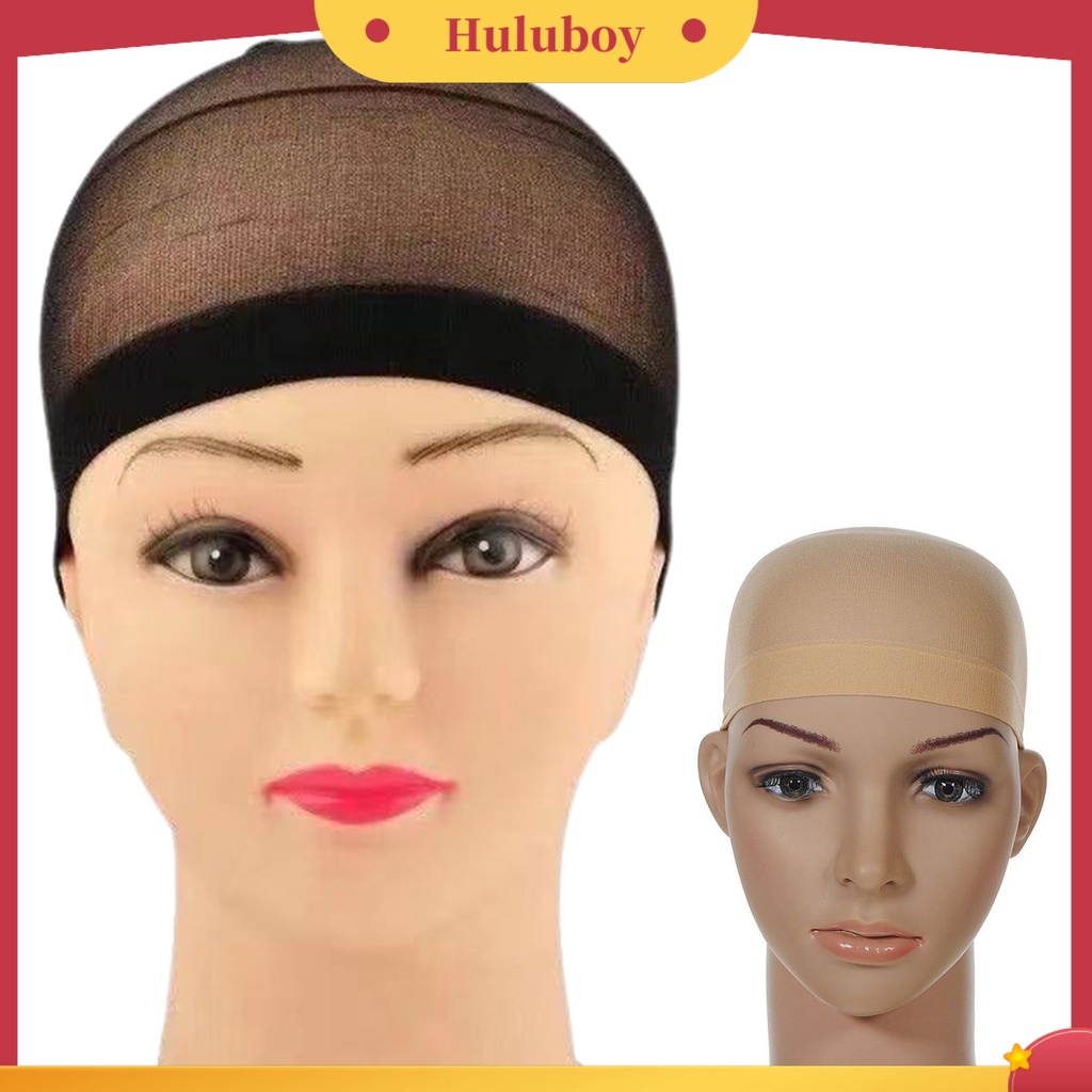 2 Pcs Topi Wig Rambut Bahan Serat Suhu Tinggi Non Slip Untuk Wanita