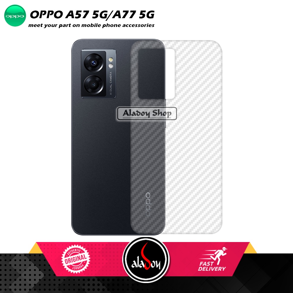 Paket 3IN1 Tempered Glass Layar Matte Anti Glare Oppo A57 5G/A77 5G Free Tempered Glass Camera dan Skin Carbon