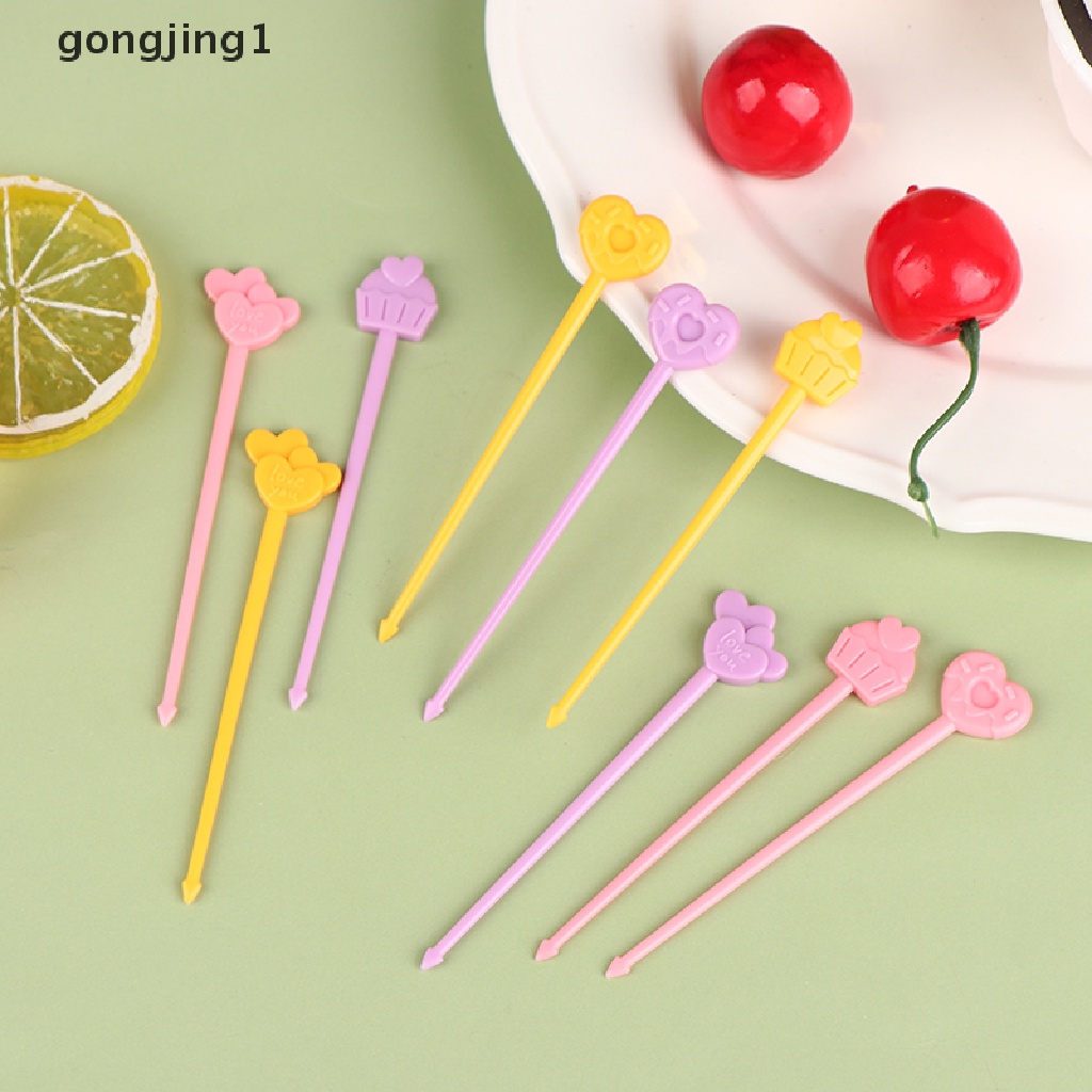 Ggg 5 Pcs/9 Pcs Lucu Kartun Natal Buah Garpu Anak Snack Dessert Picks Tookpick ID