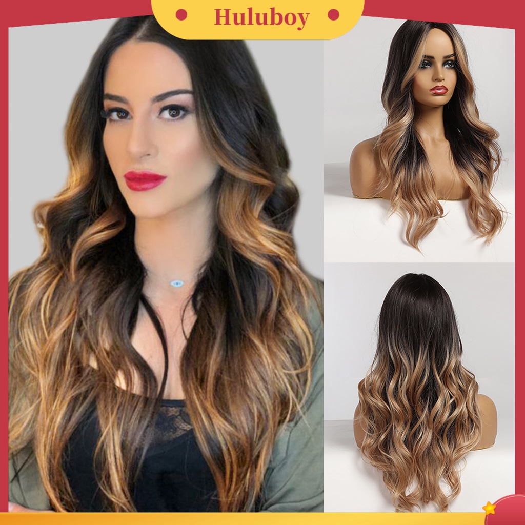 Wig Rambut Cosplay Tahan Panas Bahan Serat Suhu Tinggi Warna Coklat Untuk Wanita