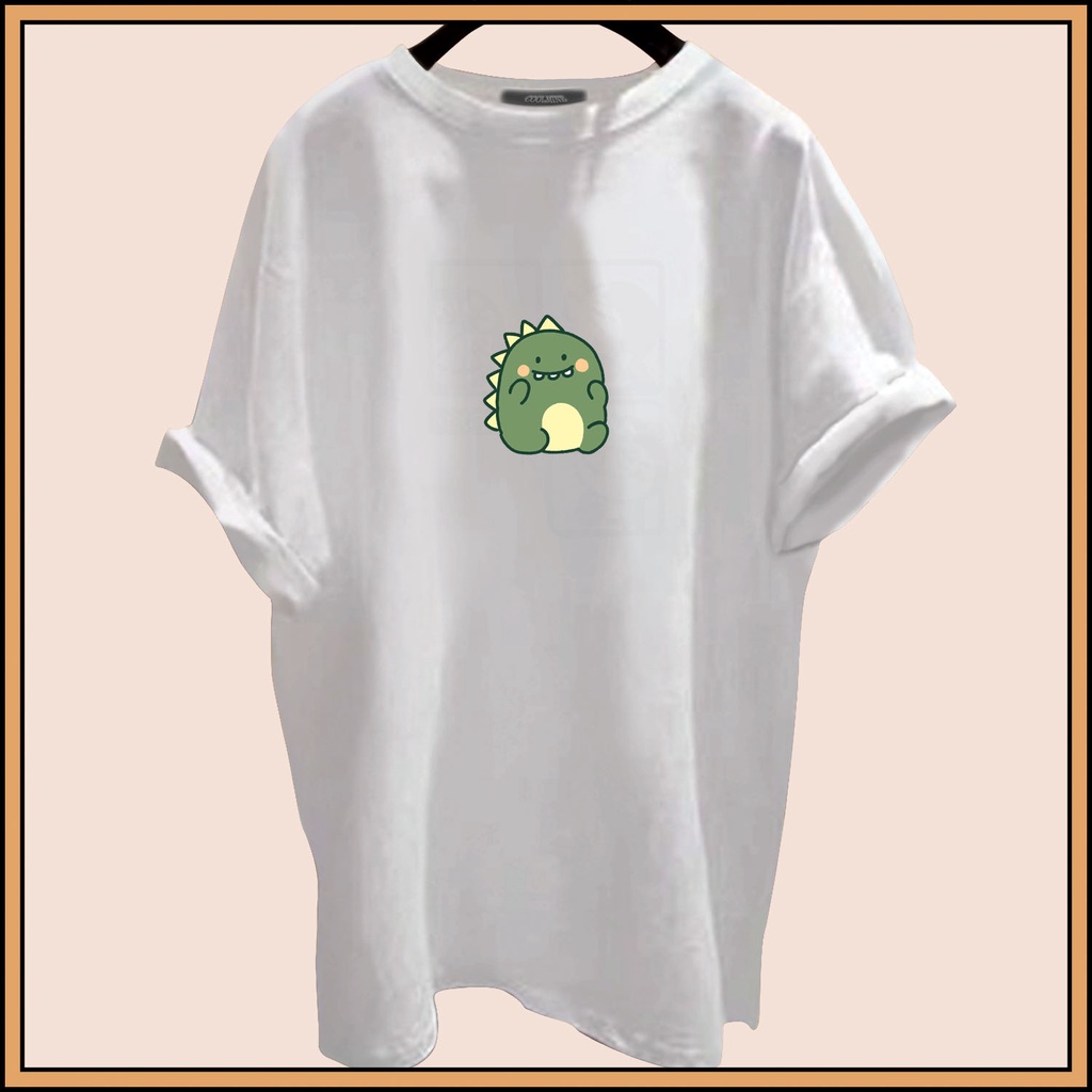 CALVIERO SHOP - BAJU KAOS ATASAN WANITA PRINT CUTE BABY DINO GALAXY PRINT