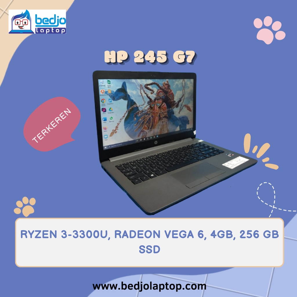 Jual TERBAIK, HP 245 G7, RYZEN 3-3300U, Harga HP Terbaru di Malang