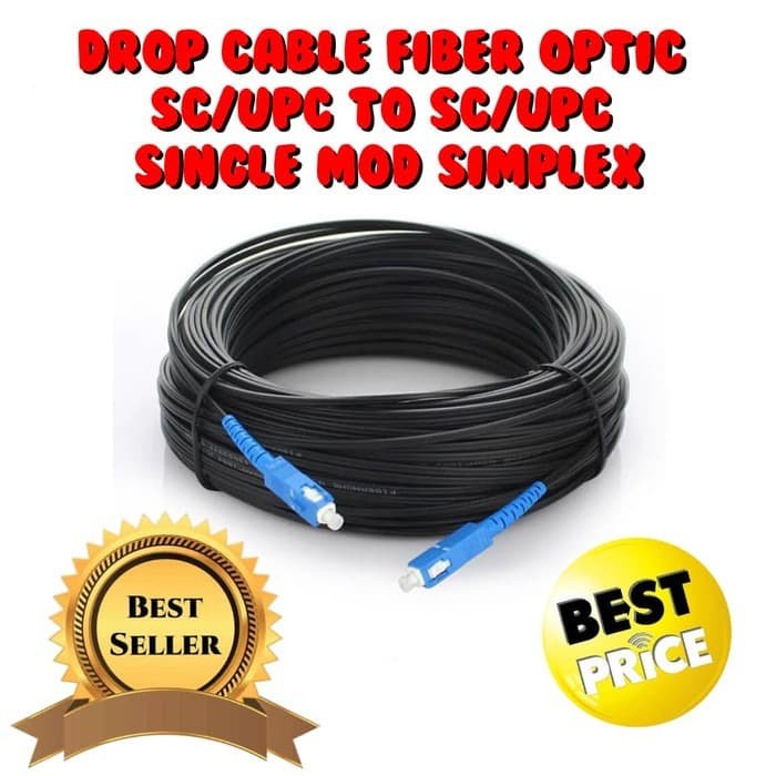 drop cable fiber optic SC/UPC to SC/UPC single mod simplex outdoor 80m