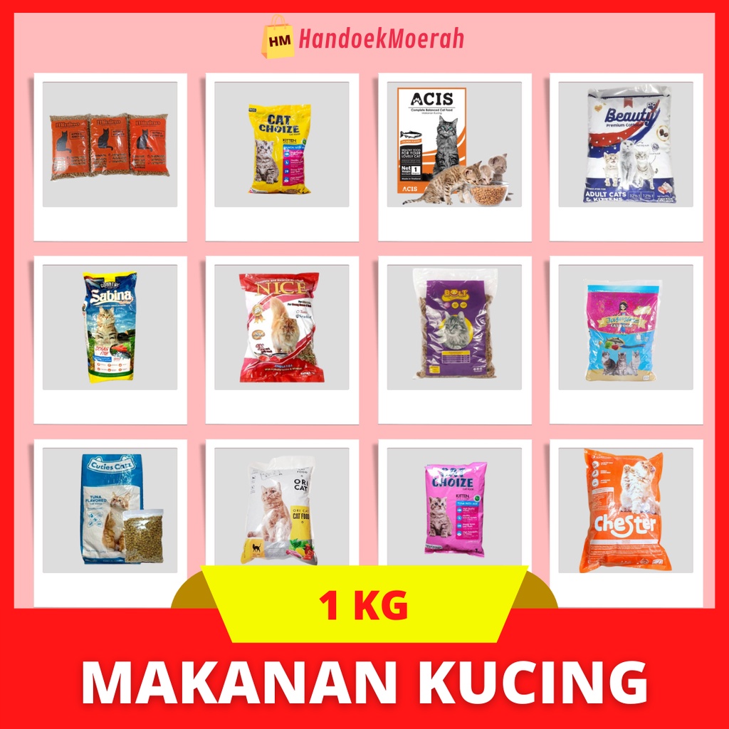 Makanan Kucing 1kg Repack/Dry Food