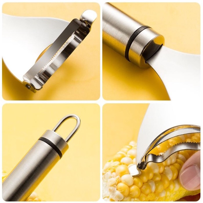 Pengupas Biji Jagung Peeler Stainless Tebal Corn Stripper Serutan Pemipil Jagung Pipil