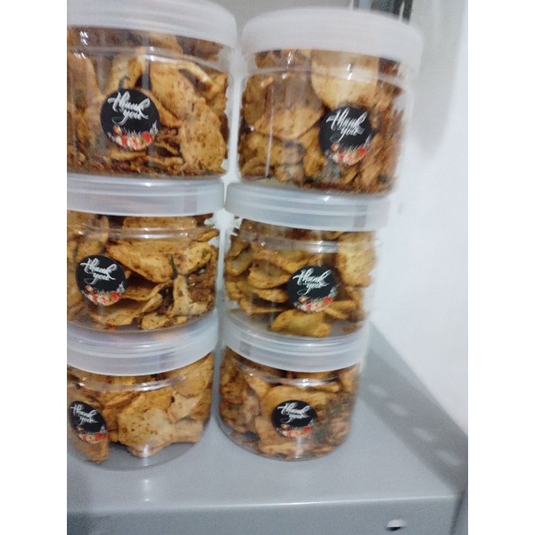

Basreng pedas daun jeruk kemasan 400 ml