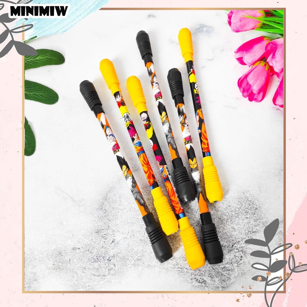 PULPEN MAINAN PUTAR MAGNET DRAGON BALL SPINNING SPINNER BOLPEN BOLPOIN UNIK IMUT MURAH PEN GEL KARAKTER PENA