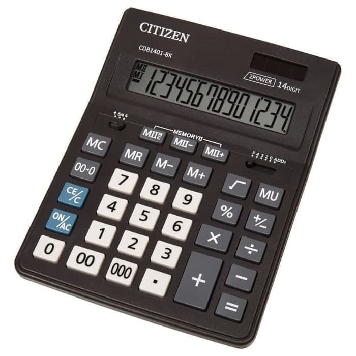

BERKUALITAS ORIGINAL Citizen Calculator CDB-1401 - Kalkulator Meja CDB 1401